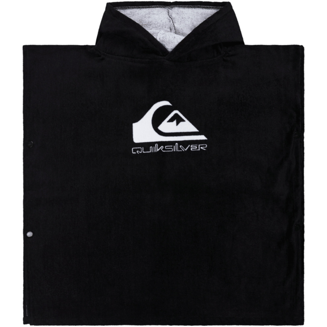 2026 Quiksilver Junior Hoody Poncho Towel AQKAA03005 - Black